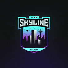 a logo for the team skyline with a city skyline