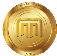 a gold coin that says minati token mntc on it