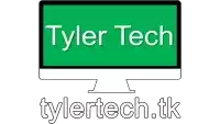 a computer monitor with a green screen that says tyler tech on it