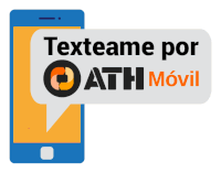 a phone with a speech bubble that says texteme por oath movil