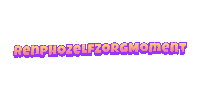 the word renphozelfzorgmoment is written in purple and pink letters