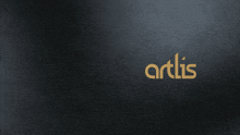 a black background with the word artis in gold letters