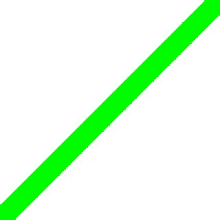 a neon green line on a white background