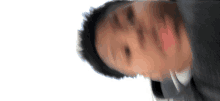 a blurry picture of a person 's face with their mouth open