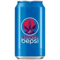 a blue can of darkweed pepsi with a marijuana leaf