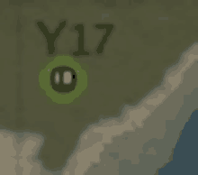 a blurred image of a map with the number y17 in a green circle .