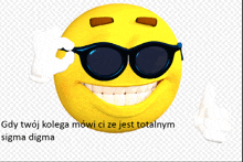 a yellow smiley face wearing sunglasses and giving the ok sign