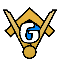 a drawing of a masonic symbol with the letter g in the center