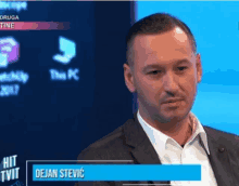 a man with the name dejan stevic on a tv show