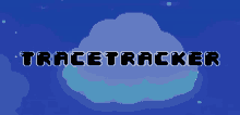 a blue background with a cloud and the words tracetracker on it