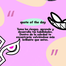 a quote of the day in spanish with a cartoon character