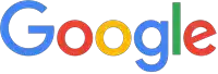 a google logo with a white background and a rainbow of colors