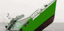 a green and white boat with the word palmeiras on the side