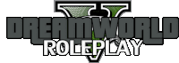 a logo for dreamworld roleplay is shown on a white surface