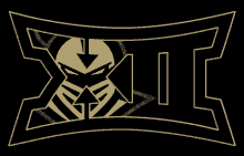 a black and gold logo that says xii