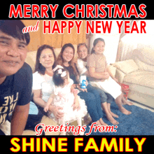 a merry christmas and happy new year greeting from the shine family