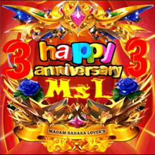 madam sahara lover 's happy 3rd anniversary msl poster