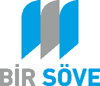 a blue and gray logo that says bir sove on it