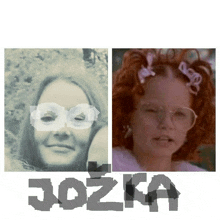 a picture of a girl with red hair and the word jozka