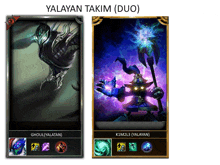 yalayan takim ( duo ) is written on the bottom of a picture