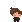 a pixel art drawing of a man with brown hair and a black shirt .