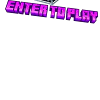 a sign that says enter to play in purple letters on a white background