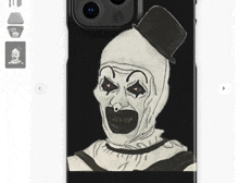 a phone case with a clown on it