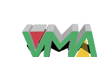 a 3d rendering of the word vma with a white background