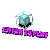 a logo that says enter to play with a cube in it