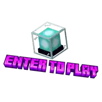 a logo that says enter to play with a cube in it