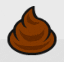 a brown poop icon on a white background