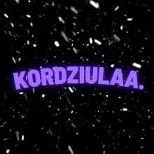 a purple sign that says kordziulalaa on it