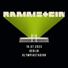 a poster for rammstein shows a stadium and the date 16.07.2023