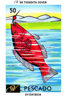 a drawing of a red fish with the words pescado on the bottom