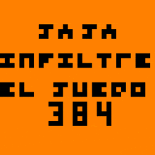 an orange background with black squares that say " truth enfiltre el tuco 304 "