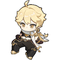 a chibi drawing of a boy with a sword