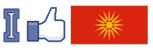 a thumbs up icon next to a flag of a country