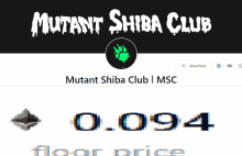 a screen shot of the mutant shiba club