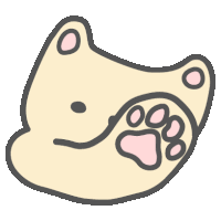 a drawing of a cat 's face with a paw print