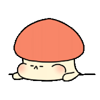 a cartoon illustration of a mushroom with a red hat and a face .