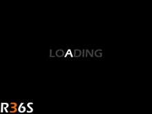 a black background with the words loading in white letters