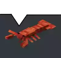 a 3d rendering of a lobster with a speech bubble behind it