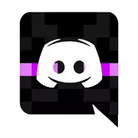 a discord icon has a purple stripe around it