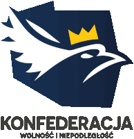 a logo for konfederacja with a bird with a crown on it