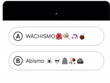 a green button that says wachismo is surrounded by colorful confetti