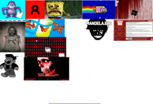 a collage of images with one that says mandela.exe