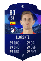 a card of a soccer player with the name llorente on it