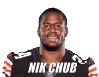 a man with the name nik chub written on his jersey