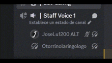 a screen displays a list of staff voice 1