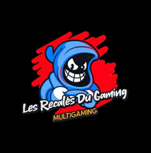 a logo for les recoles du gaming with a cartoon character in a blue hoodie